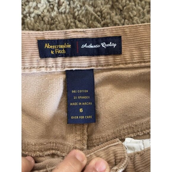 ABERCROMBIE & FITCH Vintage Y2K 90s Corduroy Jean Pants Mid Rise Boot Flare Sz 6 - Picture 3 of 8